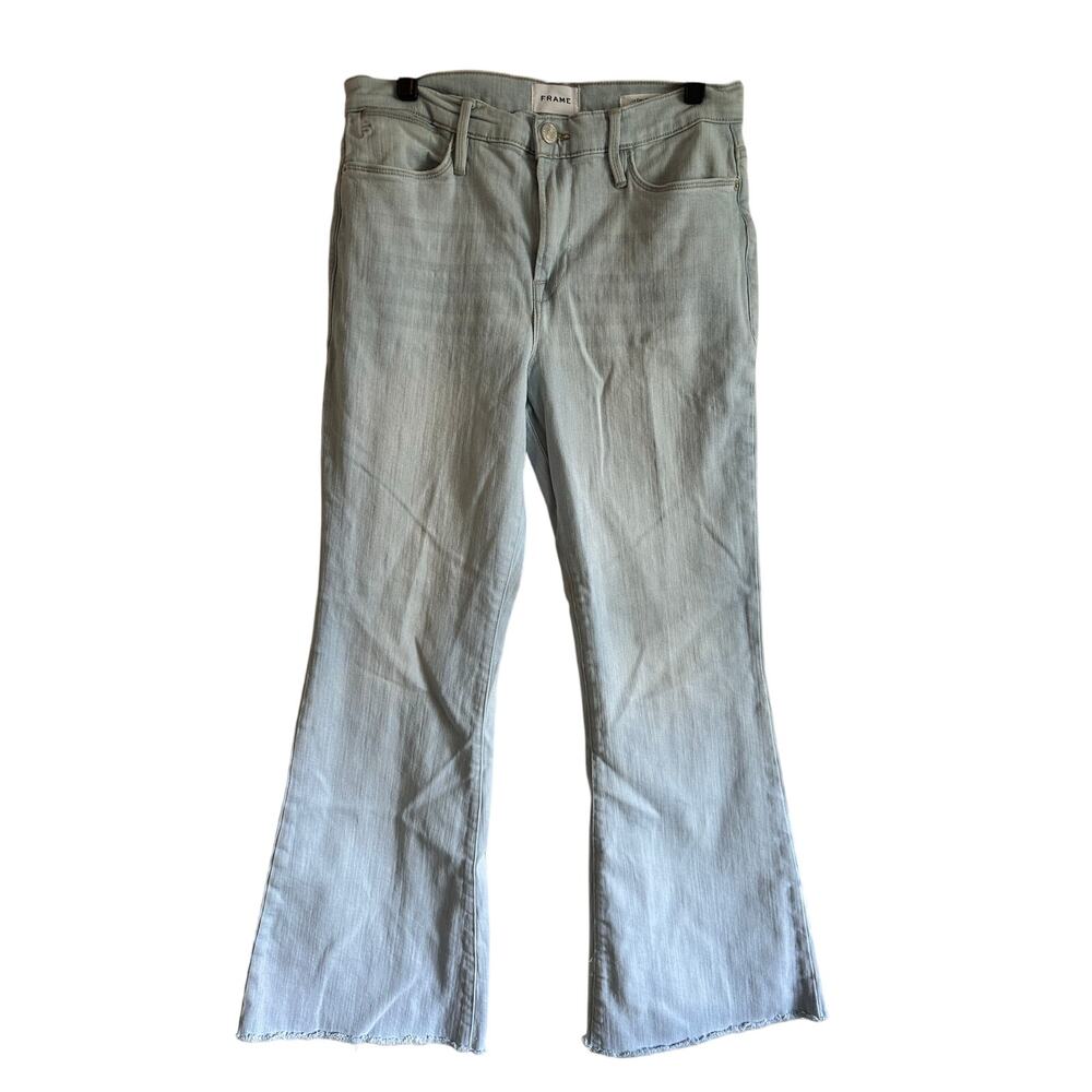 Frame W’s Denim Le Easy Flare Jeans Light Wash Size 30/10